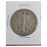 1945-D Walking Liberty Silver Half Dollar Coin