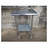 Stainless Steel Table on Caster w/ Shelf