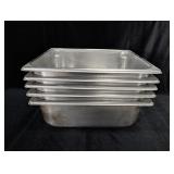 (5)  Square Buffet Trays 4" Deep