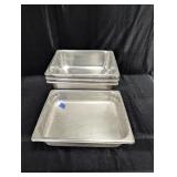 (4)  Square Buffet Trays 4" Deep