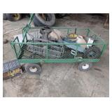 Metal Yard Cart with Fold Down Sides 2