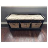 Storage Bench with Baskets