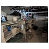 Contents of Basement Corner: Flower pots,