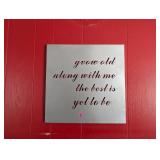 Metal 'Grow Old with Me' Wall Decoration