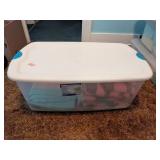 Afghans in Tote with Lid