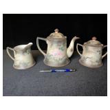 Drawgonware Teapot, Creamer, & Sugar Set
