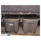 (2) Large Totes with Lids