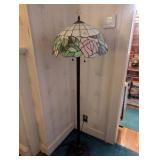Floral Stained Glass Floor Lamp -