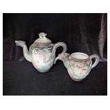 (2) Vintage Japanese Moriage Dragonware Teapot