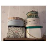 (5) hat Boxes with Ladies Hats