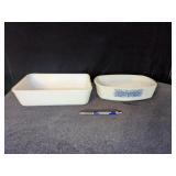 FireKing Loaf Pan, White Casserole Dish