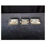 (3) Rectangle Japanese Dragonware Ash Trays