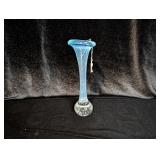 Antique Blown Glass Swung Vase - 8.5"
