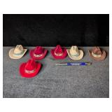 Cowboy Hat Jewelry Boxes with Jewelry