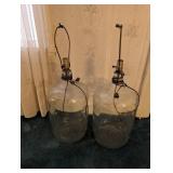 (2) Large Bottle Lamps - 29"