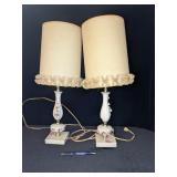Pair of Dresser Lamps - 20"