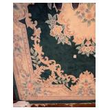Large Pink & Green Floral Rug