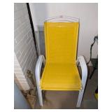(2) Yellow Outdoor Chairs