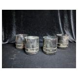 (4) Snap-on Lowball Glass Tumblers
