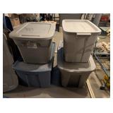 (4) Large Totes with Lids
