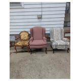 Chairs: (2) Wing-backed Chairs,