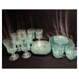 Light Blue Depression Glass Dishes: