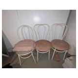 (3) Metal Icecream Parlor Style Chairs
