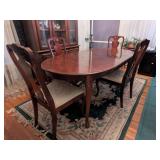 Wooden Formal Dining Table with (4) Chairs