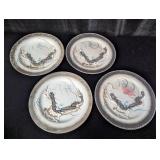 (4) Vintage Japanese Dragonware Salad Plates