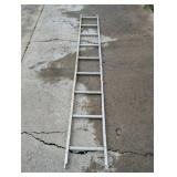 Part of an Aluminum Extension Ladder