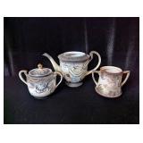 (3) Pieces of Vintage Japanese Moriage Dragonware