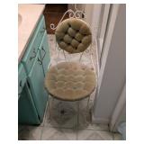 Vintage Metal Makeup Chair