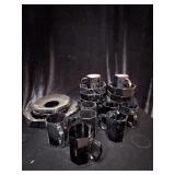 Black Glass Dish Set - 8 place setting