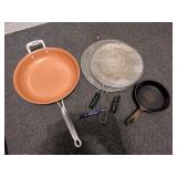 Small Cast Iron Skillet, Grease Covers,