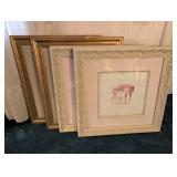 (4) Framed Decorative Prints