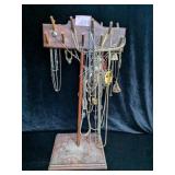 Costume Jewelry Necklaces on Stand