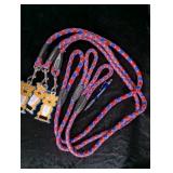 (3) New 48" Dog Leashes in Red, White & Blue