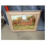 Mail Pouch Tobacco Painting in Barn Wood Frame