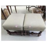 (2) Plaid Footstools