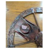 Tin Wagon Wheel Western Decoration