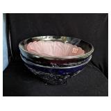 (3) Large Decorative Punch Bowls