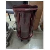 Curved Glass Miniature Cabinet - 20" x 12" x 6"
