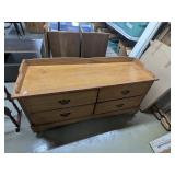 Wooden Oak Blanket Chest with Drawers