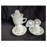 (5) Opalescent Glass Juicers
