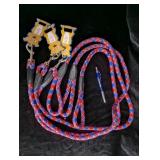 (3) New 48" Dog Leashes in Red, White & Blue