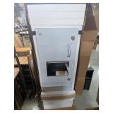 Upright Metal Paper Towel Dispenser with Trash Can