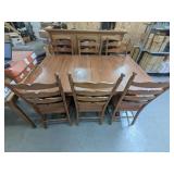 Wooden Dining Table with (6) Chairs