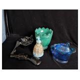 Glass Bowl, Ashtray, Bell, Gun and Candy Dish