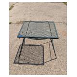 Green Metal Patio Side Table