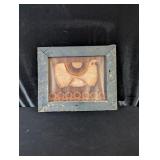 Wooden Framed Sheep Picture
